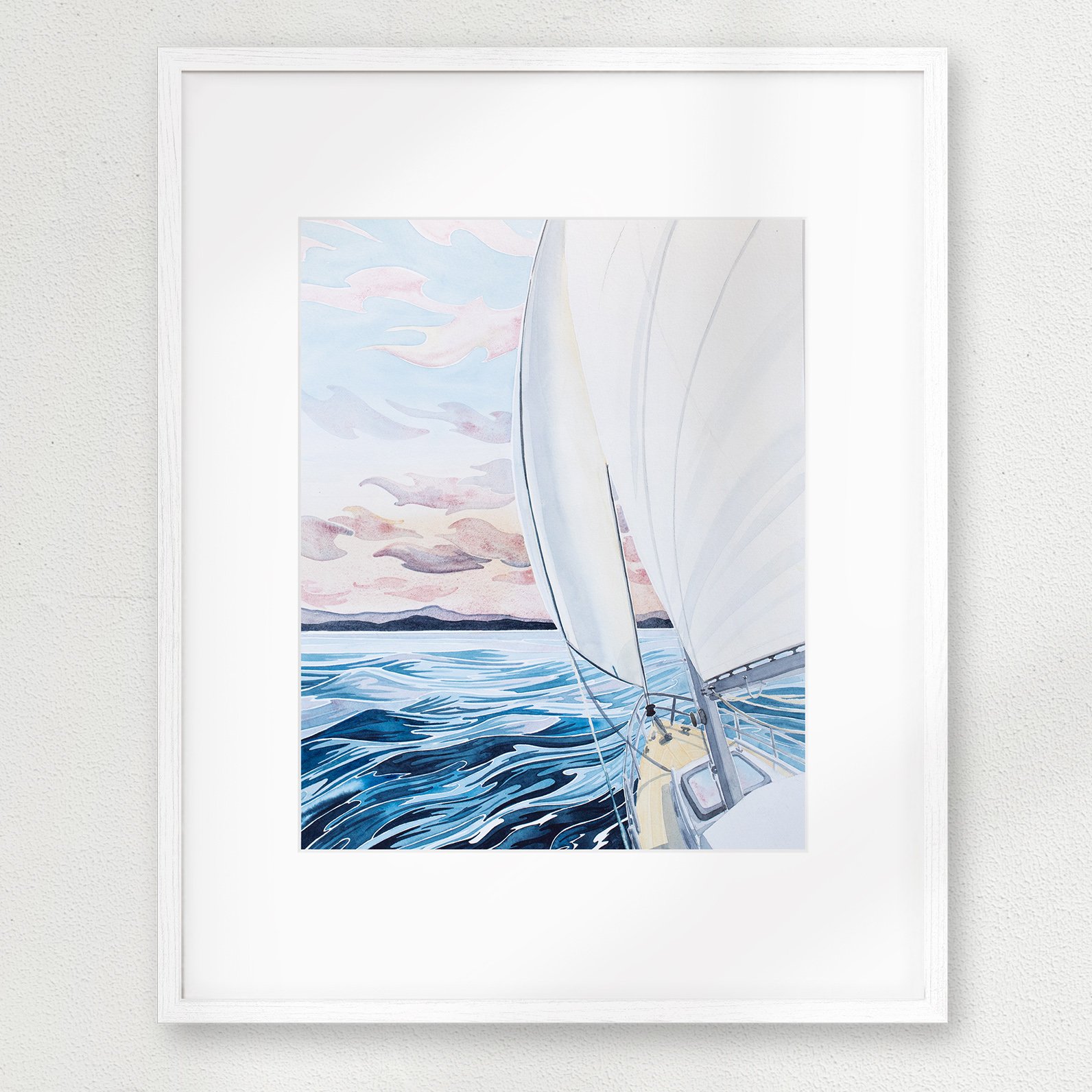 Sunset Sail 11" x 14"